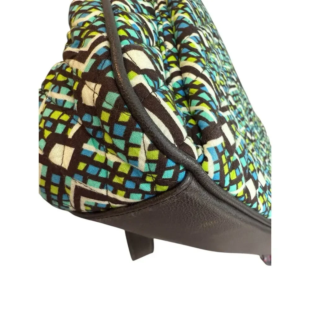 Vera Bradley Iconic Commuter Tote Padded Laptop Sleeve in Rainforest Pattern EUC